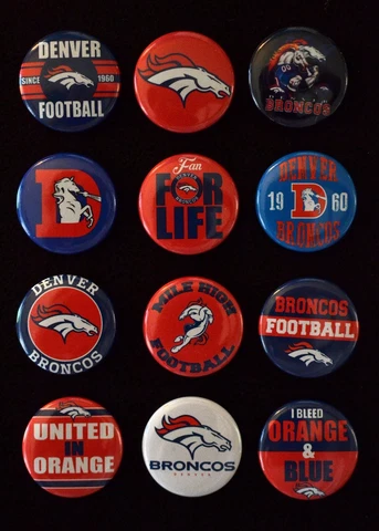 Denver Broncos - 1 1/2" Inch Magnet Set (Set of 12) Cover