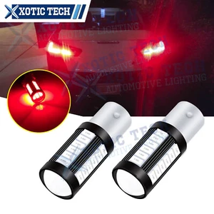 2x 1156 7506 Red LED Brake Tail Light Bulbs For Honda Civic 10th Coupe 2016-2020 - Foto 1 di 12