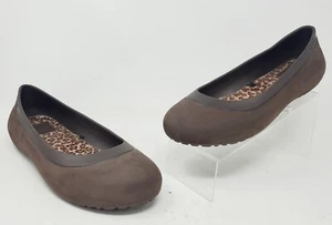 Crocs Womens Brown Mammoth Faux Fur Flats Size 8 US - Picture 1 of 8