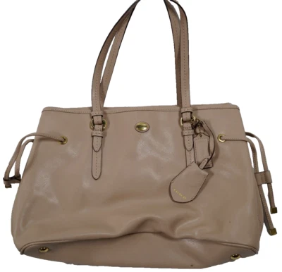 Bolso de Hombro Coach Carryall F29362 Peyton Beige Cuero Saffiano Cordón Foto 1 de 4