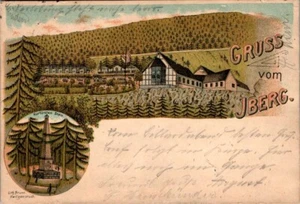 LITHO GRUSS AUS GÖTTINGEN GRUSS v IBERG GASTHAUS ?? DENKMAL KURFÜSTEN STEIN 1902 - Bild 1 von 2