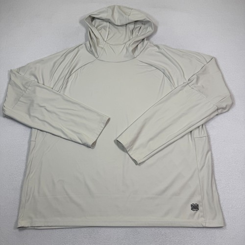 OFF WHITE Felpa con cappuccio FLX donna XXL bianco panna pullover testurizzato viaggio tempo libero casual