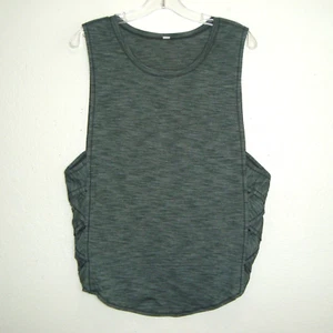 Lululemon Var-City Muscle Tank Heathered Forest Green Top Size 10 - Picture 1 of 4