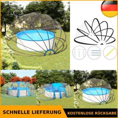 Pooldach Poolabdeckung Pavillion Zelt Poolzelt Gartendach Cabrio Dome Poolkuppel - Bild 1 von 4