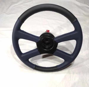 88-94 Chevy Silverado Sierra Yukon Steering Wheel NEW LEATHER BLUE UPGRADE OEM - Picture 1 of 18
