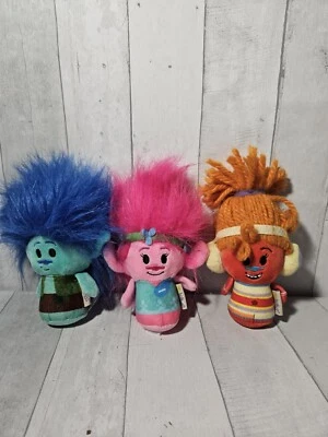 Hallmark Itty Bitty Bittys Trolls Poppy & Branch Girl /FJ Lot Dreamworks  - Image 1 of 4