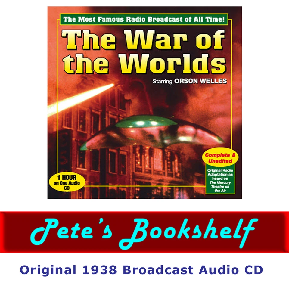 War Of The Worlds by H.G. Wells 1938 Original Broadcast with Orson Welles-CD Foto 1 de 1