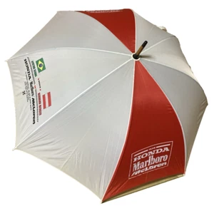 Vintage Marlboro McLaren Honda Formula 1 Ayrton Senna Berger Umbrella White Red - Picture 1 of 16