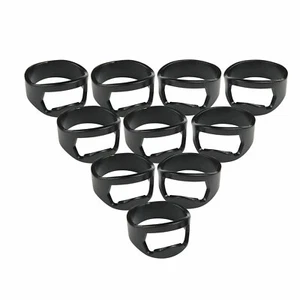 Abridores de botellas de cerveza de anillo de dedo fresco negro - paquete de 10 - Imagen 1 de 2
