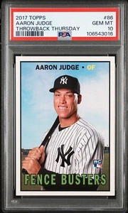 Tarjeta de novato 2017 Topps Throwback Thursday #86 Aaron Judge RC/2245 PSA 10 unidades - Imagen 1 de 4