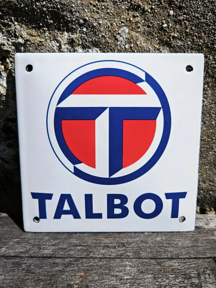 Plaque émaillée Automobile TALBOT Enamel Sign no Peugeot Citroën Simca Chrysler - Photo 1/4