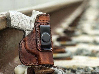 Walther PPS 9mm, 40S&W | Full Grain Leather IWB Conceal Carry Holster. USA MADE - Image 1 of 4