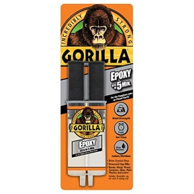 Gorilla Glue Clear Epoxy Syringe Bonds Steel, Aluminum, Wood, Ceramic, Tile, Pls - Image 1 of 4