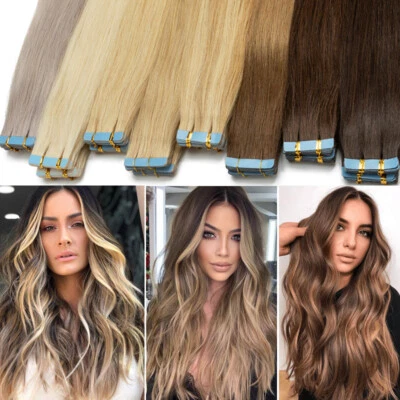 Cinta Balayage 20 un. en extensiones de cabello humano Remy trama de piel sin costuras NUEVOS COLORES Foto 1 de 4