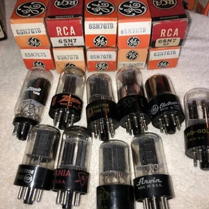 Lot of (10) 6SN7 G & 6SN7GTB tubes RCA,GE,Sylvania GE NOS AND USED - Picture 1 of 6