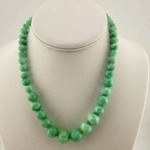 Vintage 925 Sterlingsilber große schöne Larimar Perlen Halskette 16" (67,1 g) - Bild 1 von 6