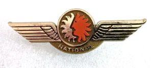 Vintage Plastic 1970s National Airlines Kids Captain Pilots Wings Pin New NOS - Picture 1 of 3