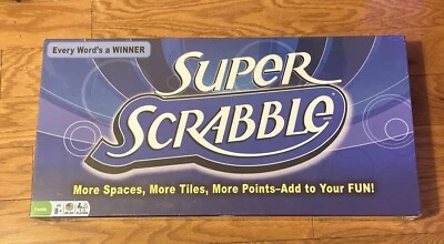 2011 Super Scrabble Board Game 200 Letter Tiles 441 Spaces New Sealed - Image 1 of 4