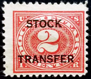 #RD2 2 CENTS STOCK TRANSFER REVENUE STAMP - Picture 1 of 2