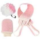  Pink Cleaning Gloves Back Shower Towel Bath Loofah Suit Take