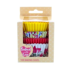 Baked With Love Ditsy Baking Cases - 2 Pack Sizes - Picture 1 of 1