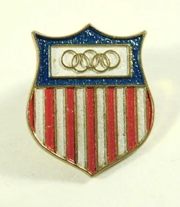 Vintage USA United States Amerika Olympia Schild Anstecknadel Abzeichen - Bild 1 von 6