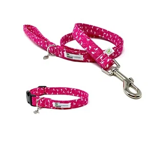Pink Flamingo Dog Collar and Optional Matching Lead Set - Picture 1 of 6