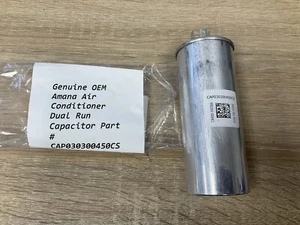 GENUINE OEM AMANA Air Conditioner Dual Run Capacitor Part# CAP030300450CS - Picture 1 of 8