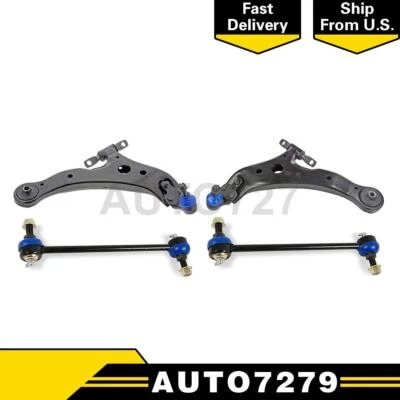 Brazo de control delantero de 4 piezas con rótula + kit de enlace de barra estabilizadora para Toyota Camry Foto 1 de 4
