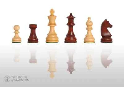 The Championship Chess Set - Pieces Only - 3.75" King - Mahogany Gilded - Image 1 of 4