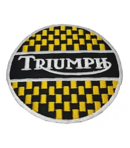 Triumph Gold Circular - Embroidered Motorcycle/Biker Patch - Picture 1 of 1