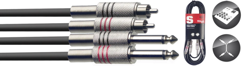 Cable Gemelo - Clavija / Con Rca - Imagen 1 de 1