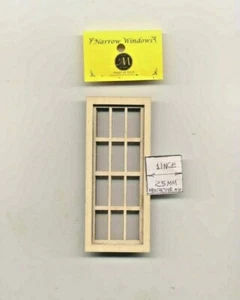 Window - 6 over 6 Narrow  - 405N wooden dollhouse miniature 1:12 scale USA made