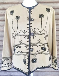 Nuevo Cárdigan Chicos Allure Mujer Pequeño Bordado Diseño Flor - Imagen 1 de 11