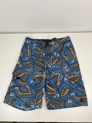 VTG Reyn Spooner Hawaiian Board Shorts Men Size 32 Swim Trunks USA Made Blue EUC - Image 1 of 4