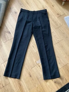 BLACK GENTS DESIGNER TROUSERS W 34 L 31 BY FARAH IN VG CONDITION - Picture 1 of 8