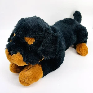 PEEK A BOO TOYS ROCCO DER ROTTWEILER HUND SCHWARZ & BRAUN STOFFTIER PLÜSCHTIER SPIELZEUG - Bild 1 von 11