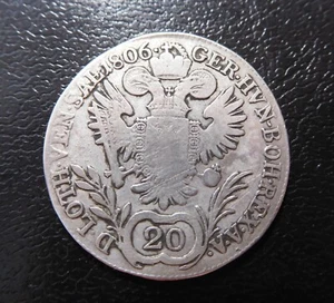AUSTRIA - HUNGARY / SILVER 20 KREUZER / 1806 B - Picture 1 of 2