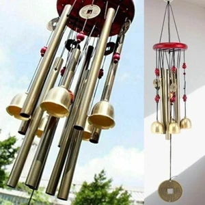 Wind Chimes Large Tone Resonant Bell 4 Tubes Chapel Church Garden Decor 5 Bells - Picture 1 of 7