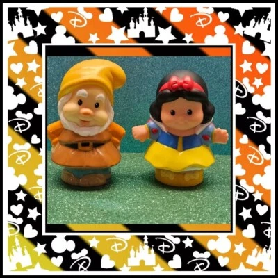 Fisher Price Little People Snow White & Happy Dwarf Disney Fairy Tale figures - Image 1 of 3