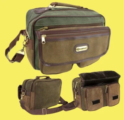VINTAGE UNISEX LIGHTWEIGHT SUEDE CAMERA BAG GYM CABIN UTILITY WORK HANDY RYANAIR - Image 1 of 4