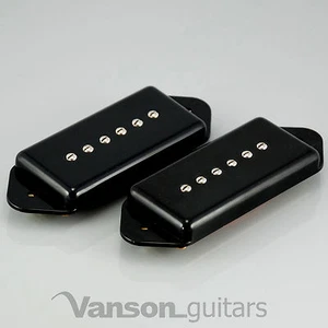 NEW Vanson AlNiCo V P90 Dog Ear Single Coil Pickups, Neck & Bridge, Black DE90 - Picture 1 of 3