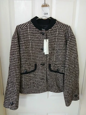 ME+EMWomen's Swing Houndstooth Jacket - Image 1 of 4