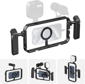 Aluminium Smartphone Video Rig Kit mit Griffen für MagSafe magnetisch schwarz  - Bild 1 von 7