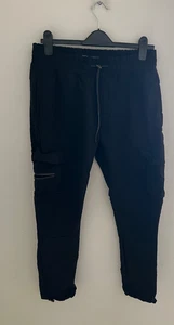 Zara Damen schwarze Cargo Chino Hose Gr. L - Bild 1 von 9