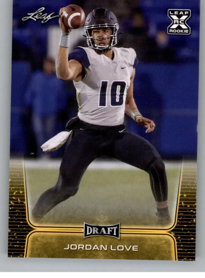 2020 Leaf Draft Pre NFL Rookie Football Trading Card Base or Gold Pick From List - Image 1 of 1