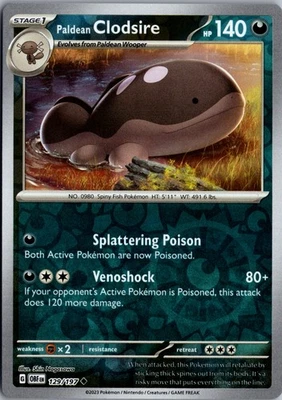 Paldean Clodsire - Reverse Holo Uncommon SV03: Obsidian Flames 129/197 NM - Image 1 of 2