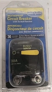 ⚡ New Marpac 7-1741 30A Circuit Breaker Switch – Bussmann 187 Series Flat Mount - Picture 1 of 2