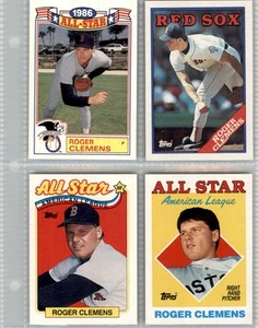 TOPPS 1988 (4) CARD SET ROGER CLEMENS BX2=1048 - Picture 1 of 2
