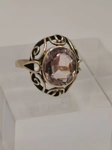 Damenring 333er Gold mit Amethyst , RG 58/18,4 (314) - Bild 1 von 5